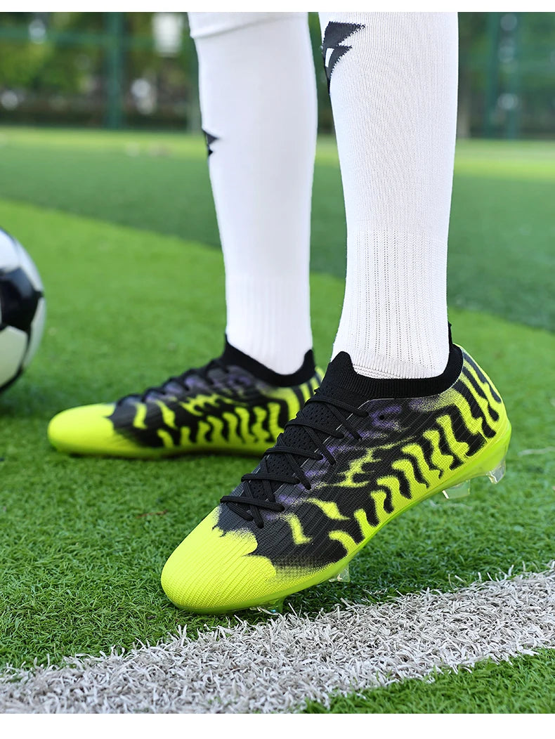 Chaussures de football professionnelles pour hommes, chaussures de football de société, crampons, chaussures de football d'intérieur et d'extérieur, chaussures d'entraînement originales, baskets rapides