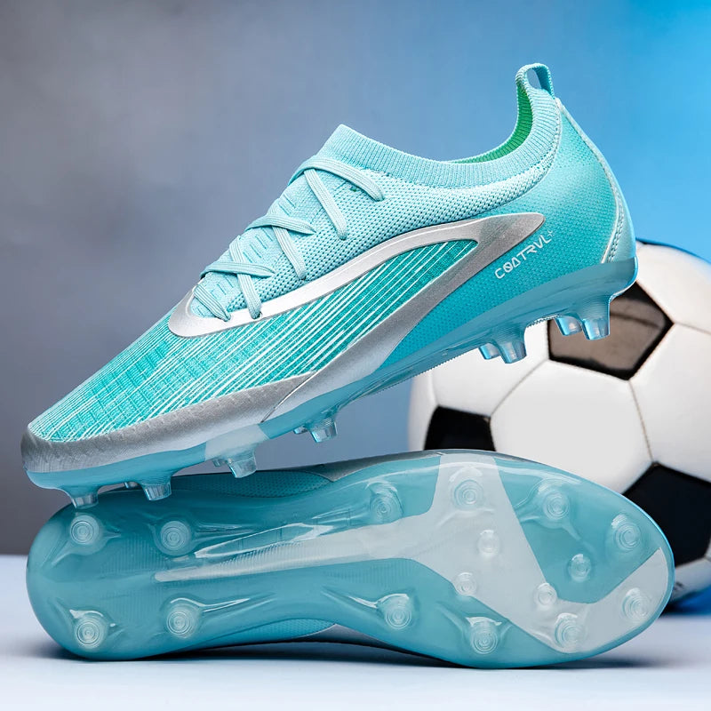 Bottes de Football professionnelles antidérapantes, baskets de sport sur le terrain, TF/FG, chaussures d'entraînement ultralégères, crampons de Football