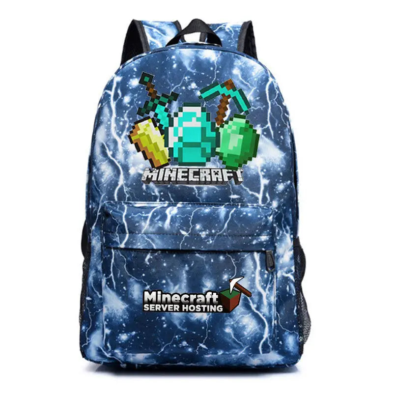 In Stock Minecraft Enderman Creeper Graphic Printed Backpack Large Capacity Lightweight Fashion Casual For Daily Travel Outdoor