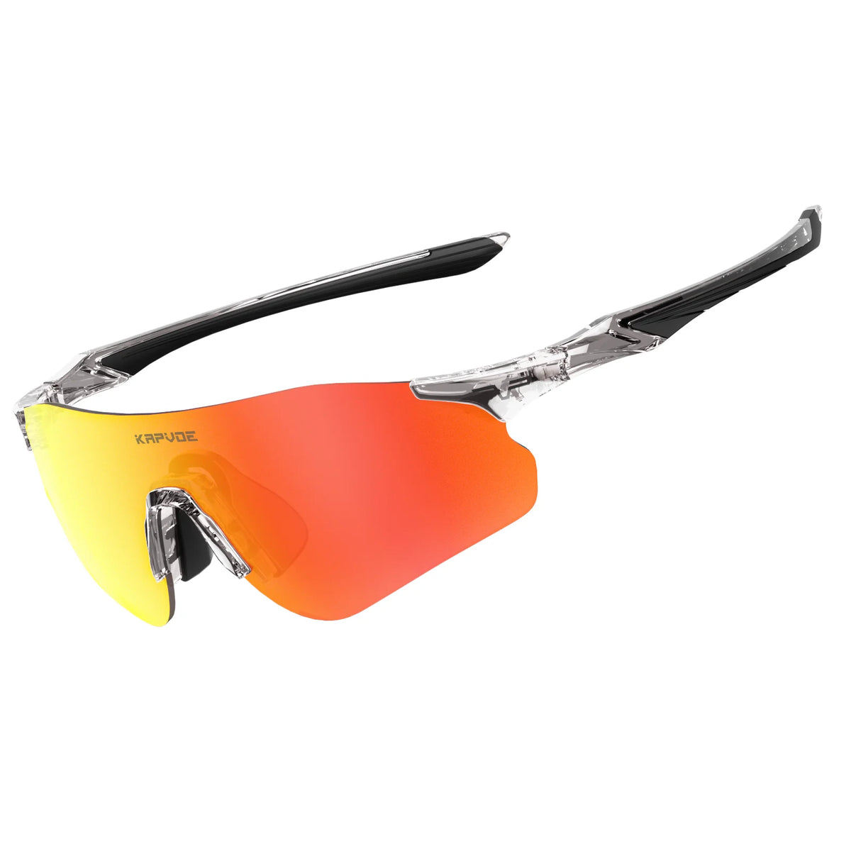 Kapvoe Neue Outdoor-Lauf- und Fahrradbrille, photochrome Sonnenbrille für Damen und Herren, Sportbrille für Marathon und Radfahren, UV400-Schutzbrille