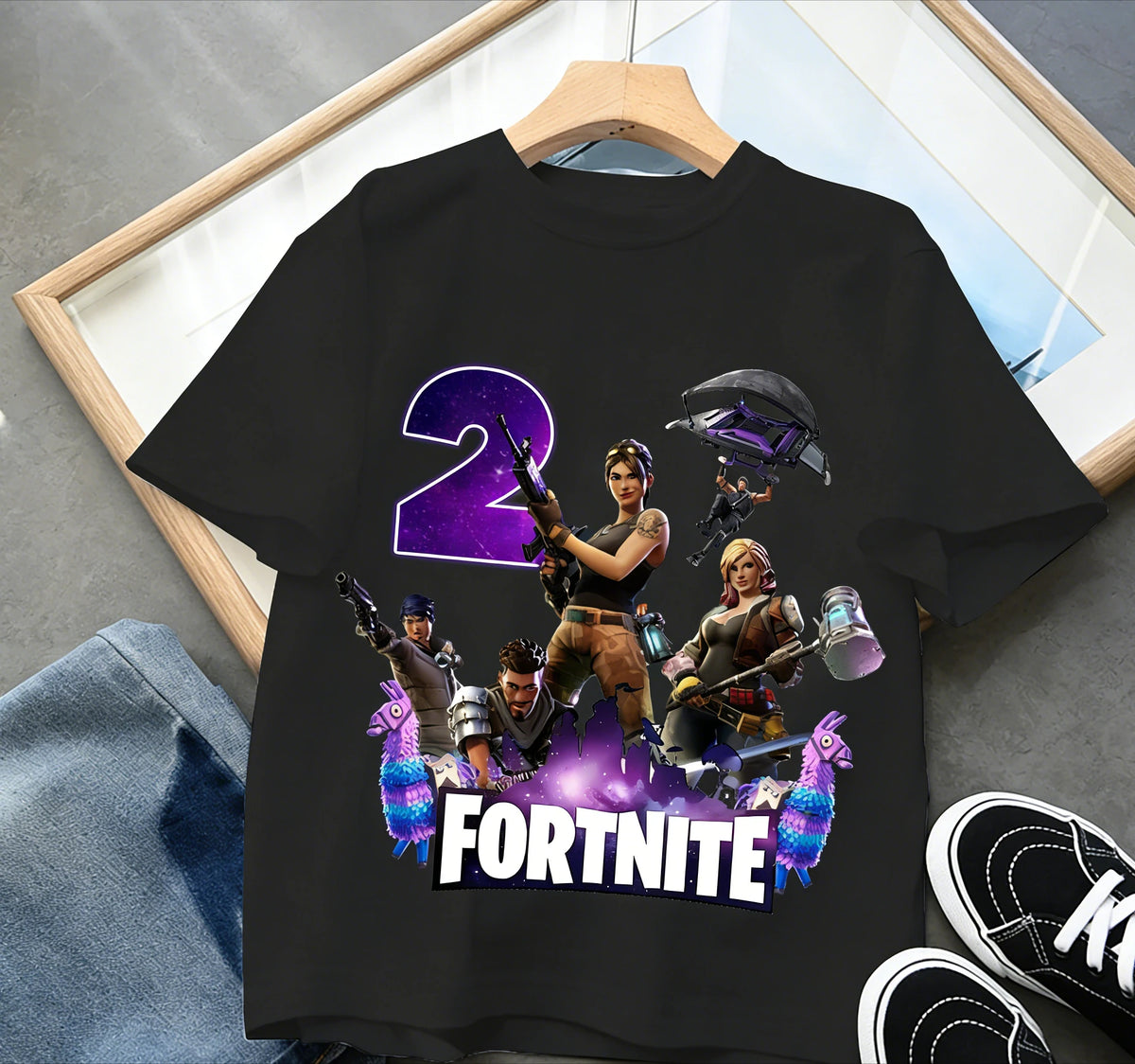 Fortnites dječje majice s brojem za rođendane za djevojčice i dječake, ljetna odjeća, pamučne majice za bebe, kratke majice za zabave, kratkih rukava, poklon za malu djecu