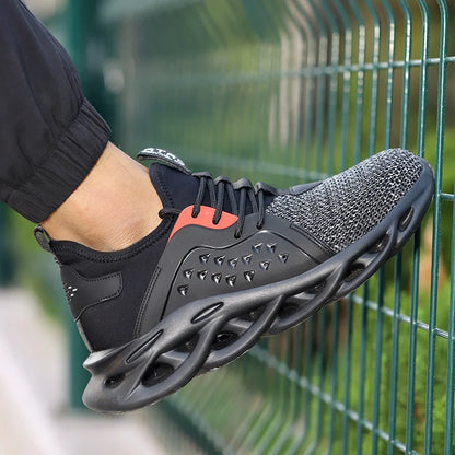 Chaussures de sécurité de travail pour hommes, baskets de travail légères et indestructibles, chaussures de sécurité à bout en acier, bottes de protection de sécurité, chaussures de toiture