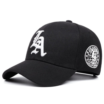 Gorra de béisbol de moda para mujer con bordado «LA Letter Side Earth»; gorra informal; gorra deportiva para hombre para actividades al aire libre; gorra para protegerse del sol; gorra de hip hop