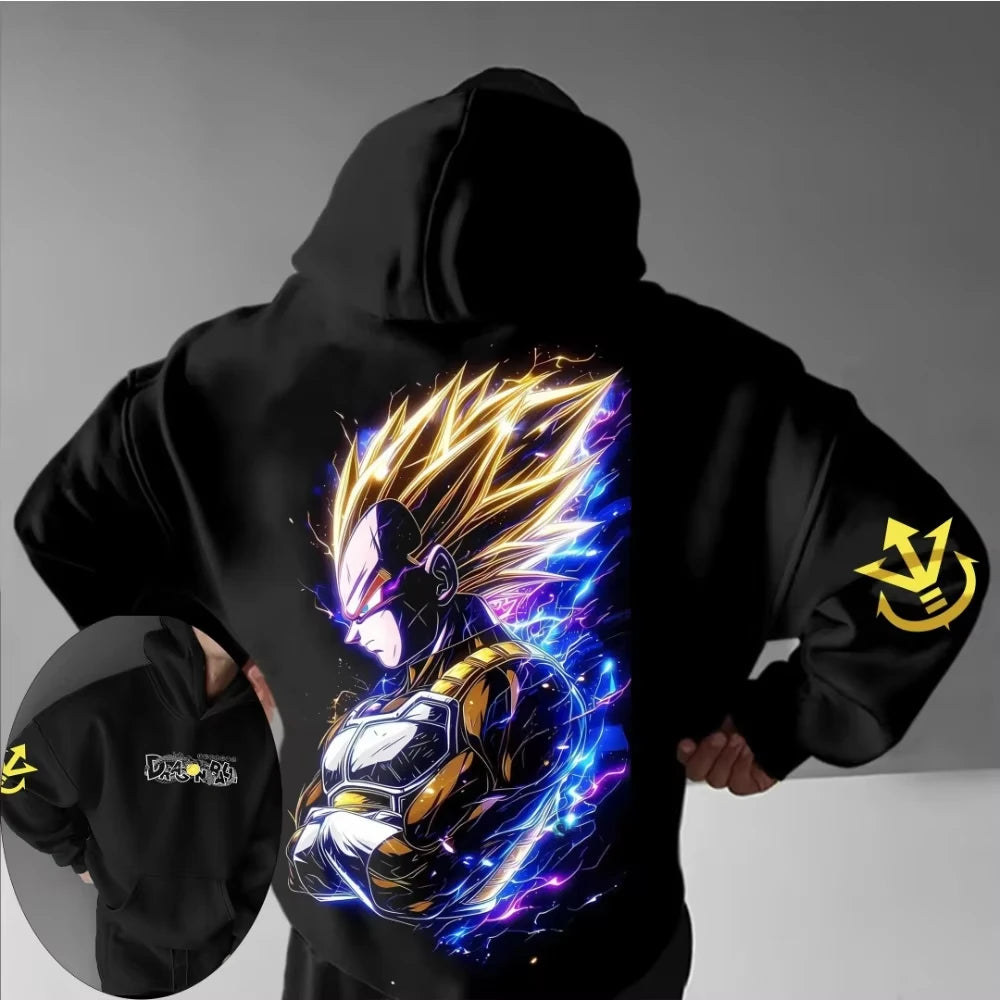 Felpa con cappuccio 2026 New Dragon Ball Vegeta stampata da uomo e donna, top da uomo, felpa sportiva con cappuccio Harajuku Y2K