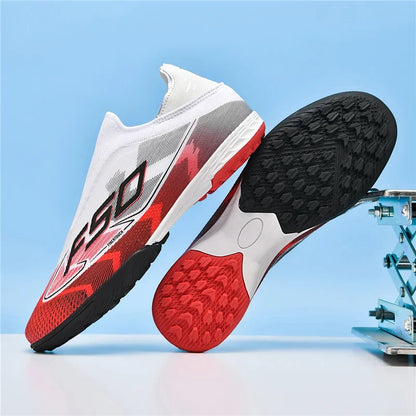 Nouvelles chaussures de football pour hommes, chaussures de sport d'extérieur, chaussures de soccer ultralégères, chaussures de futsal antidérapantes, de haute qualité, à cheville haute, respirantes, pour match