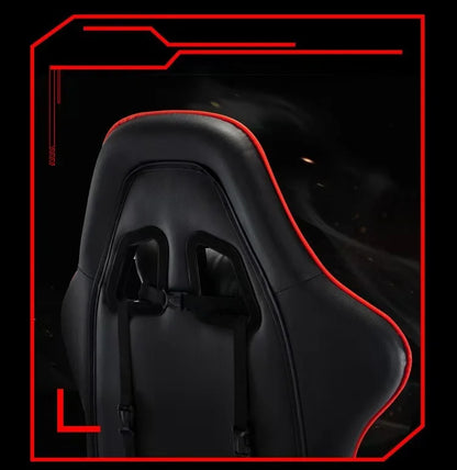 Chaise de jeu ergonomique avec dossier inclinable réglable en hauteur pour bureau, streaming et massage sur PC