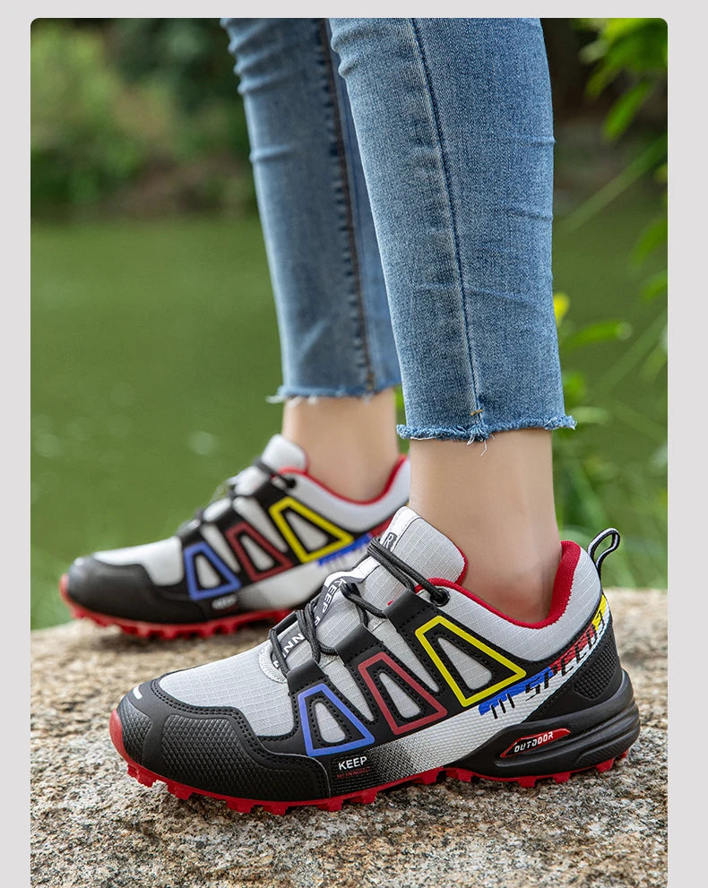 Pánské turistické boty, outdoorové sportovní boty, turistické boty se šněrováním, dámské turistické sportovní boty, protiskluzové lovecké taktické sportovní boty