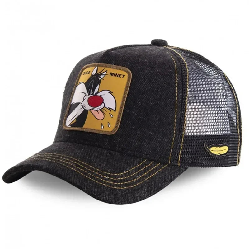 High Quality Brand Anime Cartoon Snapback Cotton Baseball Cap Men Women Hip Hop Dad Mesh Hat Trucker Hat Dropshipping