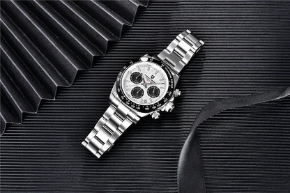 PAGANI DESIGN V2 40MM Quadrante meteorite Orologio da uomo al quarzo Cronografo retro in zaffiro Orologio impermeabile da uomo Reloj0 hombr
