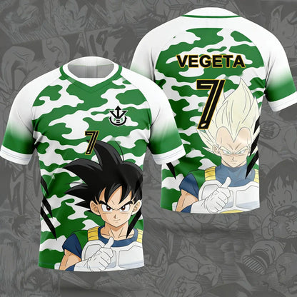 Letní Dragon Ball Wukong „Free Ultimate Yigong č. 10“ – fotbalové motivy, 3D tištěné prodyšné tričko pro dospělé, tričko pro rodiče a děti
