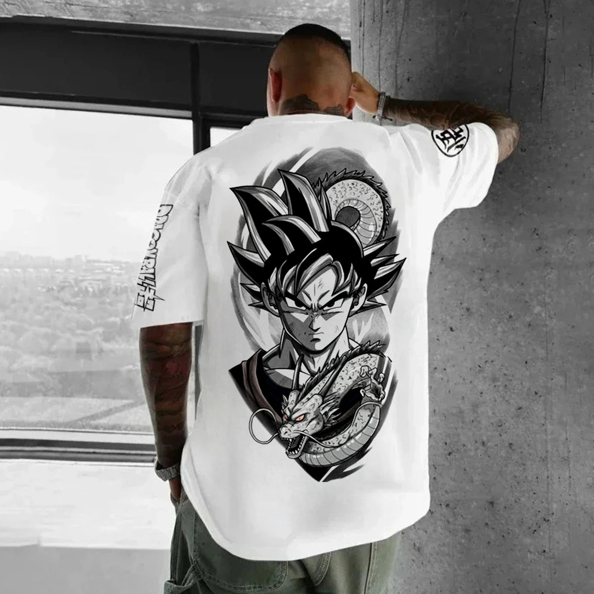 Dragon Ball japán anime-mintás férfi póló, Majin Buu, fiúknak és gyerekeknek, Harajuku, rövid ujjú, Goku póló, nyári ruházat