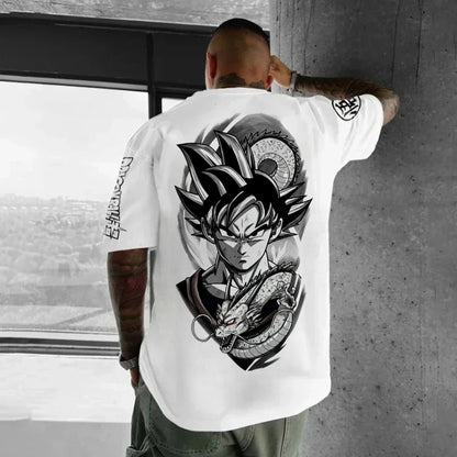Dragon Ball japán anime-mintás férfi póló, Majin Buu, fiúknak és gyerekeknek, Harajuku, rövid ujjú, Goku póló, nyári ruházat