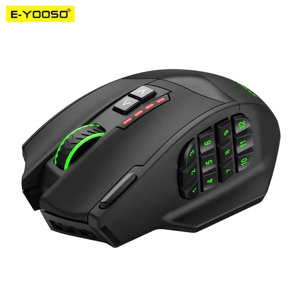 E-YOOSO RGB USB 2.4G Wired Gaming Mouse X-33 16000DPI 18 Buttons Programmable Backlight Game Mice Suitable for Desktop Laptop PC