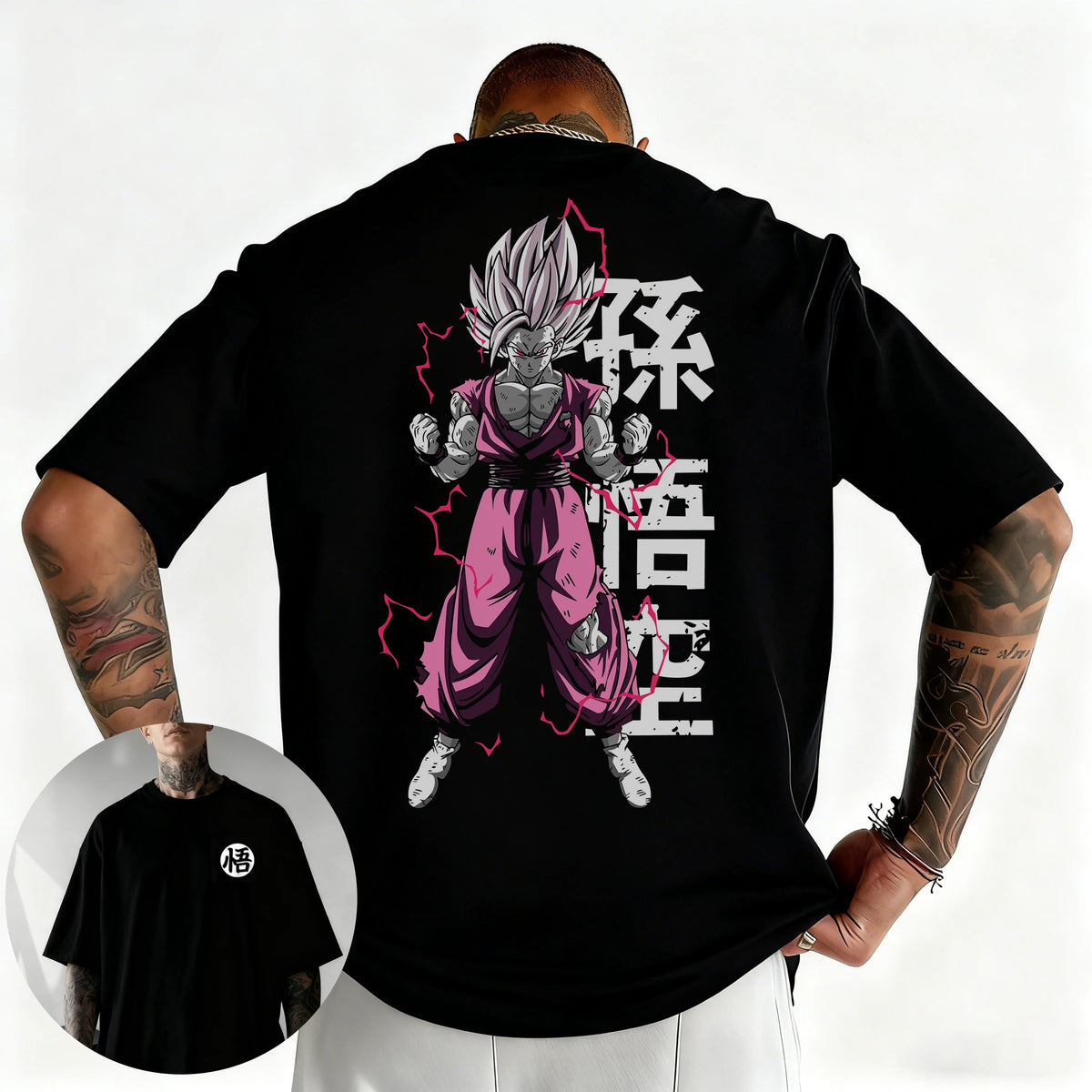 Pánske tričko s potlačou z japonského anime Dragon Ball, Majin Buu, chlapčenské, detské, Harajuku, s krátkym rukávom, detské tričko Goku, letné oblečenie