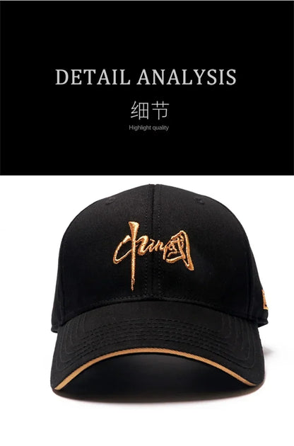 Men's Hat Baseball Cap for Men New Fashion Luxury Brand Embroidery Chinese Style Big Size Cotton Trucker Hat HipHop For 4seasons