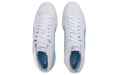 Baskets décontractées Puma Smash V2 Mid Cv en tissu, blanches, 389285-01