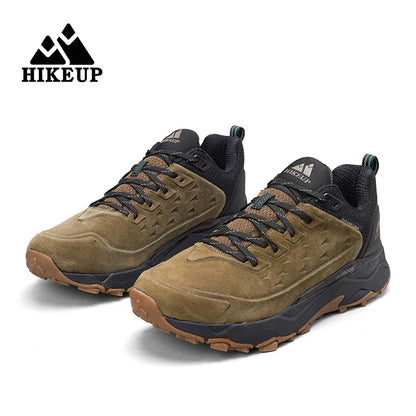 HIKEUP Nyeste vandresko til mænd Slidstærke skridsikre udendørs sneakers til klatring, trekking og jagt – herresport i ruskind og læder