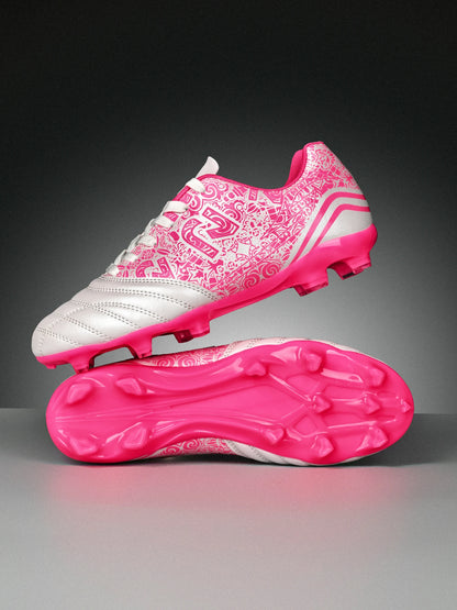 Chaussures de football AG FG pour hommes, tige en PU souple, structure de crampons renforcée, pour adultes, pour les matchs et entraînements de football en plein air sur pelouse.