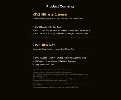 Bezdrôtová myš ATK Blazing Sky X1 V2 Ultimate Dual Mode, ľahká, PAW3950 Ultra, duálny režim 8K HZ, nízka latencia, prispôsobená ergonómia