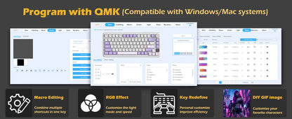 ATTACK SHARK X85Pro 75% Mechanical Keyboard with Screen & Knob Hot Swappable Wireless 2.4GHz/Bluetooth/Wired RGB Gasket Mount QM