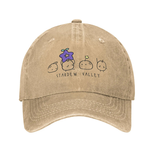 Game Stardew Valley Sun Baseball Cap y2k Funny Unisex-Teens Washed Hip Hop Hats Sun-Proof Design Outdoor Sport Snapback Cap Gift