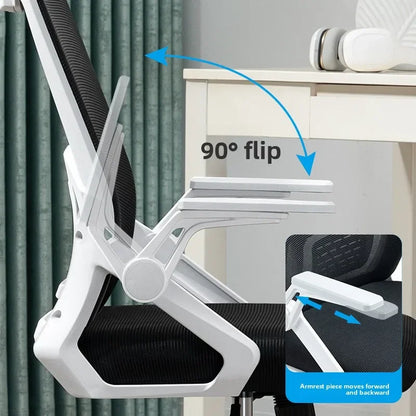 Chaise de jeu ergonomique, chaise d'ordinateur pour petits espaces, siège réglable en hauteur, confort pour la maison et le bureau, grand soutien dorsal, dossier en maille, meilleure chaise de jeu