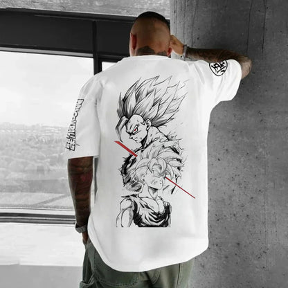 Dragon Ball japán anime-mintás férfi póló, Majin Buu, fiúknak és gyerekeknek, Harajuku, rövid ujjú, Goku póló, nyári ruházat