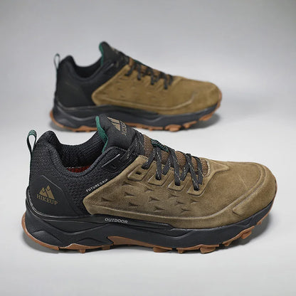 HIKEUP Nyeste vandresko til mænd Slidstærke skridsikre udendørs sneakers til klatring, trekking og jagt – herresport i ruskind og læder