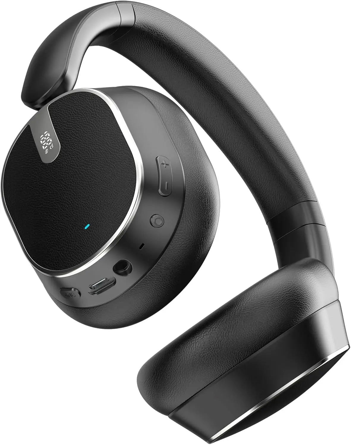 Casque à réduction de bruit active, casque sans fil Bluetooth 6.0 supra-auriculaire ANC, audio haute résolution, autonomie de 50 heures, basses profondes