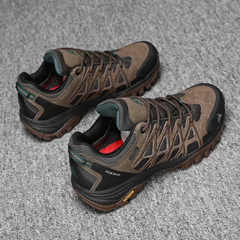 HIKEUP Zapatillas de exterior de moda para hombre, calzado deportivo casual de senderismo, botas de trekking de montaña y camping, antideslizantes y resistentes al desgaste