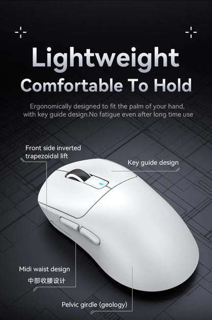 ATTACK SHARK X3 Ultra-Light Wireless Mouse - Tri-Mode 2.4G/BT/Wired, PAW3395 26000DPI, 55g, Macro, for Gaming/Xbox/PS/PC/Mac