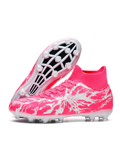Chaussures de football AG FG, tissu PU haute densité, crampons TPU solides, structure robuste pour les compétitions amateur sur herbe naturelle