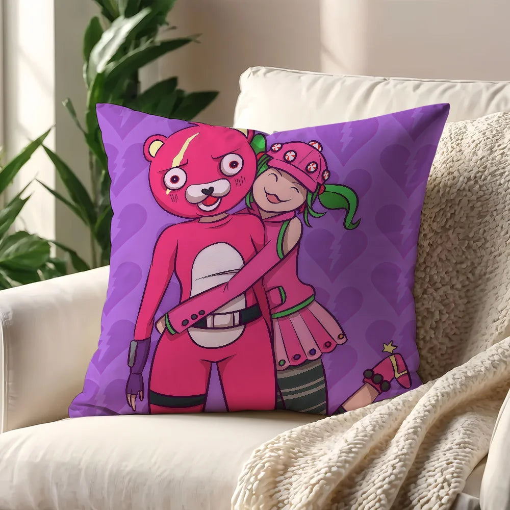 F-FORTNITE Cuddle Team Leader cushion cover For Pillow Printing Sofa Decoration Home CarRoom Coffee Shop Office NordicSimplicity