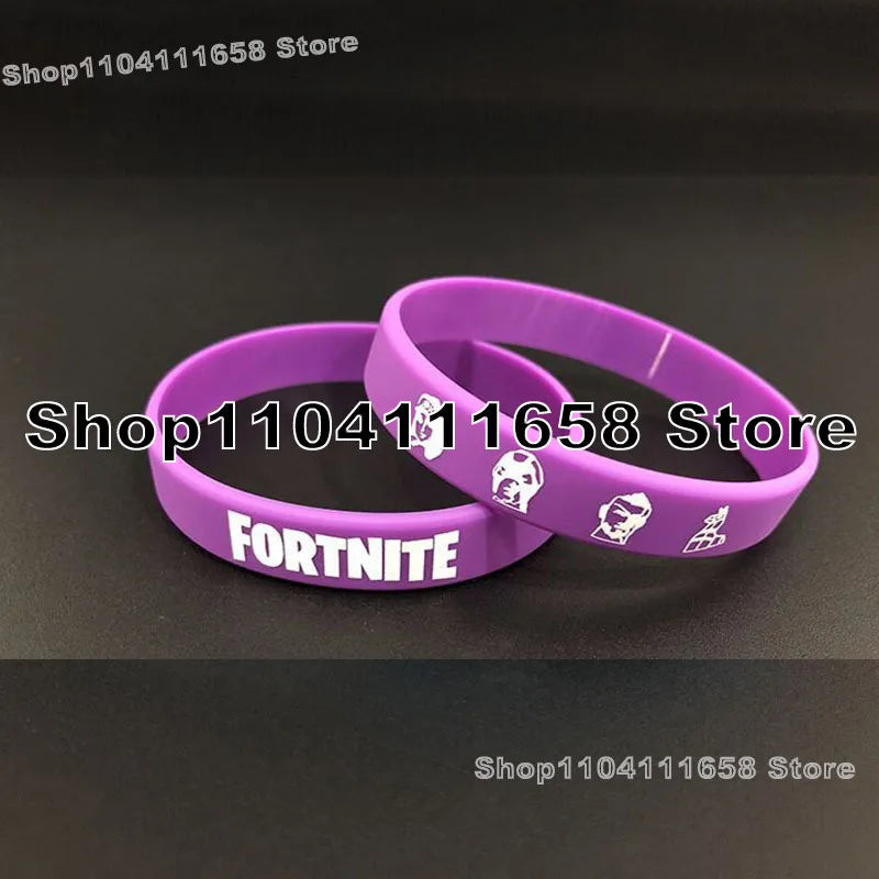 Lysande silikonarmband med Fortnite-tema, festdekoration, födelsedagsarmband, gummiband, trendiga leksaker för vuxna och tonåringar, födelsedagspresent