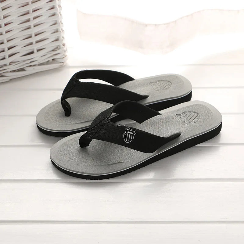 Pantoufles d'intérieur décontractées pour hommes, tongs, sandales de plage, diapositives plates coordonnantes, chaussures de maison, été