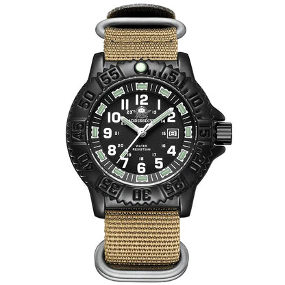 ADDIESDIVE Men’s Luxury Military Sport Quartz Watch  Luminous Dial, Rotating Bezel, Nylon Strap & 50M Water Resistant