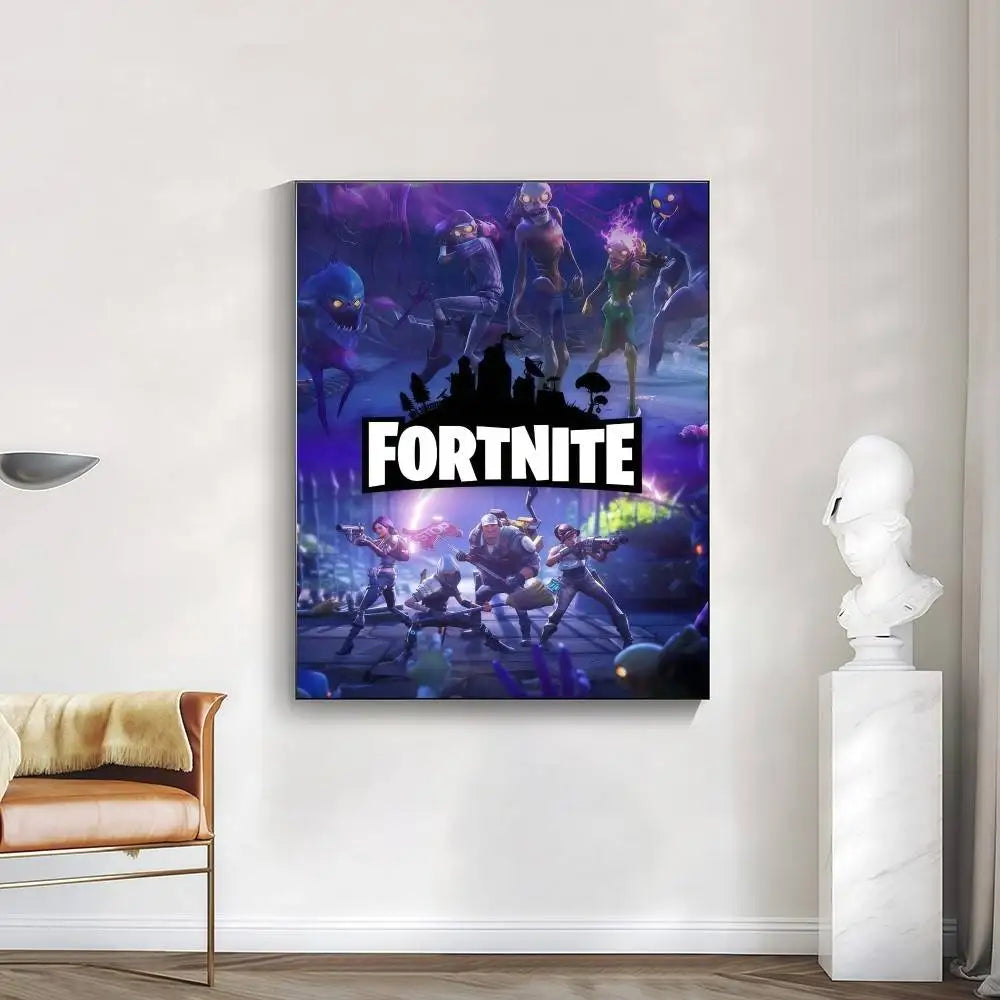 Стилен F-FORTNITE стикер постер с висока резолюция за освежаване на стените у дома и в стаята, наличен в разнообразни стилове.