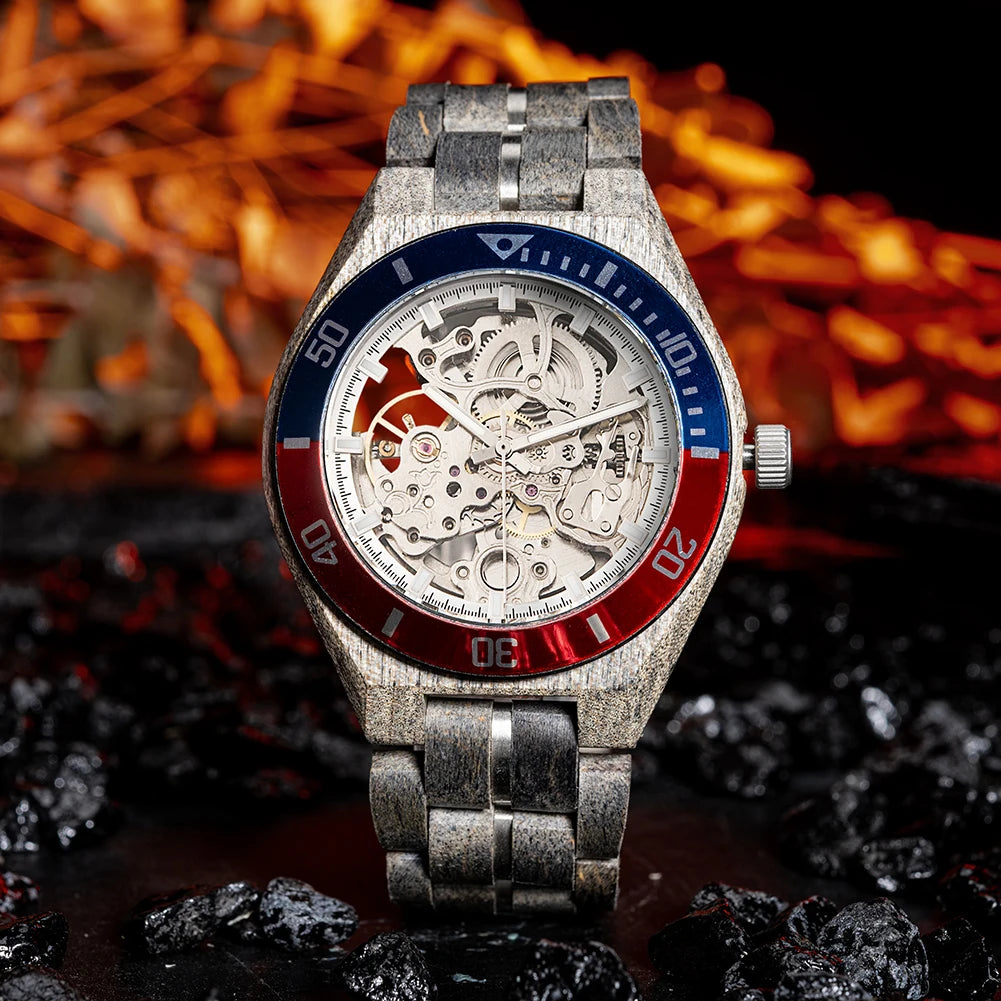 BOBO BIRD Wood Mechanical Watch Men Relogio Masculino Big Mens Watches Top Brand Luxury Timepieces erkek kol saati Dropshipping