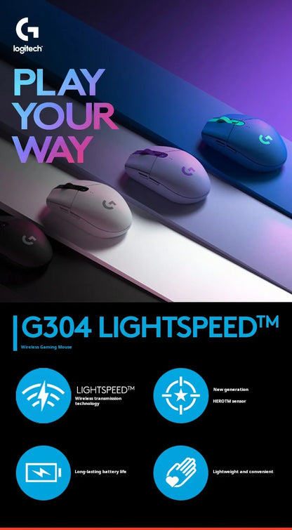 Logitech G304 LIGHTSPEED trådløs gamingmus, let og bærbar mus med makro til Jedi Survival, FPS, League of Heroes og Eat Chicken