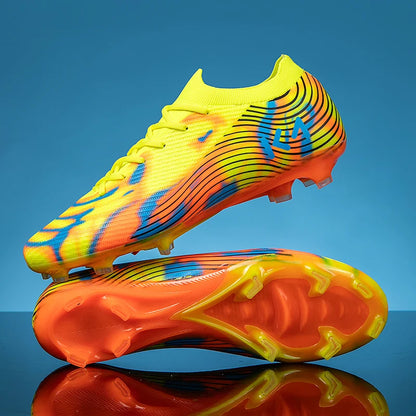 New Men Football Boots Outdoor Sneakers High-quality Grass Cleats Soccer Shoes Boys Match Hot-selling Non-Slip High-top Light