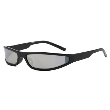 Y2K Narrow Rectangle Wrap Around Sunglasses for Women Men Punk Vintage Sport Sun Glasses UV400 Protection Cycling Shades