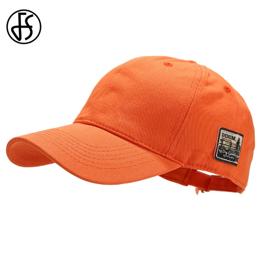 FS 2026 Stylish Orange Green Baseball Cap For Men Young Style Hip Hop Caps Summer Women Hats Street Trucker Hat Casquette Homme