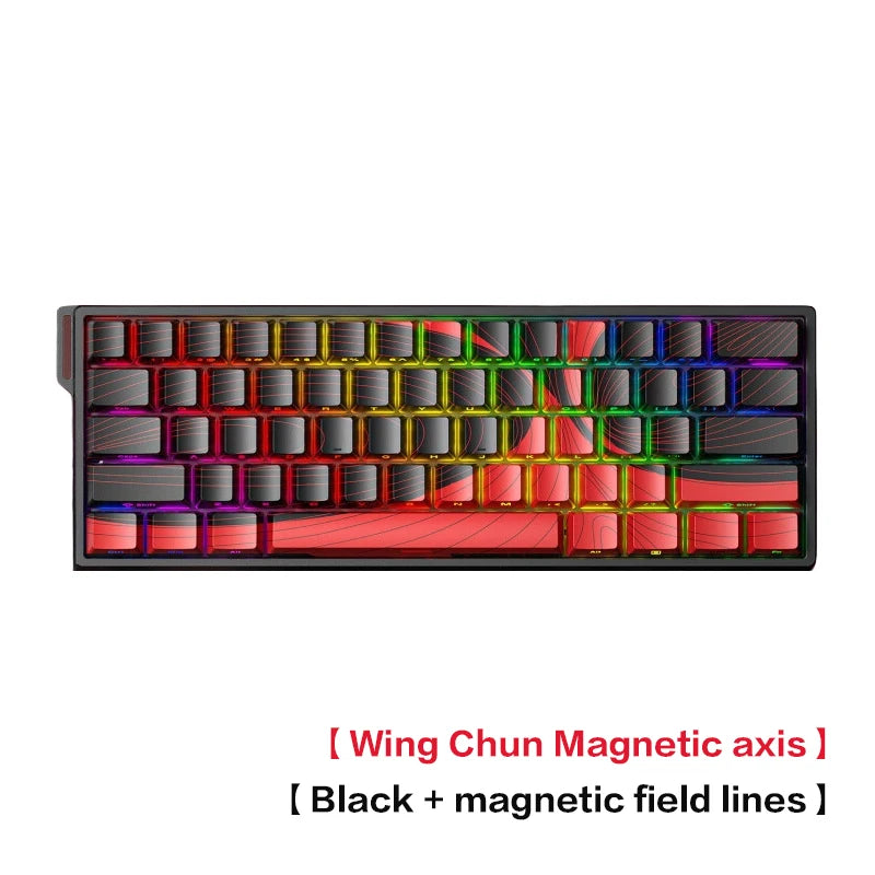 Teclado mecánico personalizado AULA WIN60 HE con conexión por cable, eje magnético RT, para e-sports y juegos, tasa de sondeo de 8K