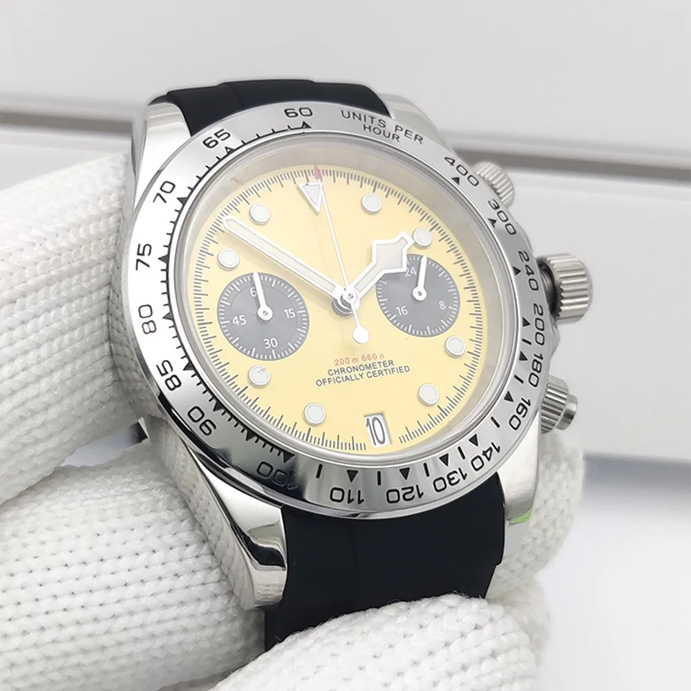 VK64 Men’s Chronograph Watch  Sapphire Crystal AR Glass, 5 Bar Waterproof Quartz Sports Watch