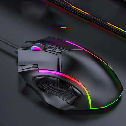 Gaming Mouse RGB Wired Mouse 12800DPI 12 Keys Macro Definition Computer Replacement Accessories Photoelectric Working