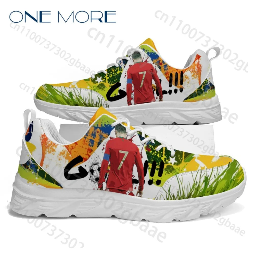 Jogos de Futebol República Portuguesa 7 GOAT Sapatos para Adultos Unissexo Confortáveis e Populares para Rapazes e Raparigas Sapatos Casuais Tamanhos 28-44