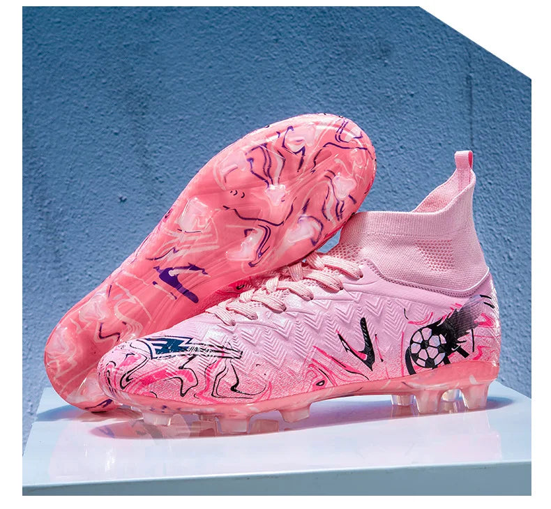 1 paire de chaussures de football pour adultes avec crampons TF, pour les étudiants, durables, antidérapantes, pour l'entraînement sur gazon et les matchs de football