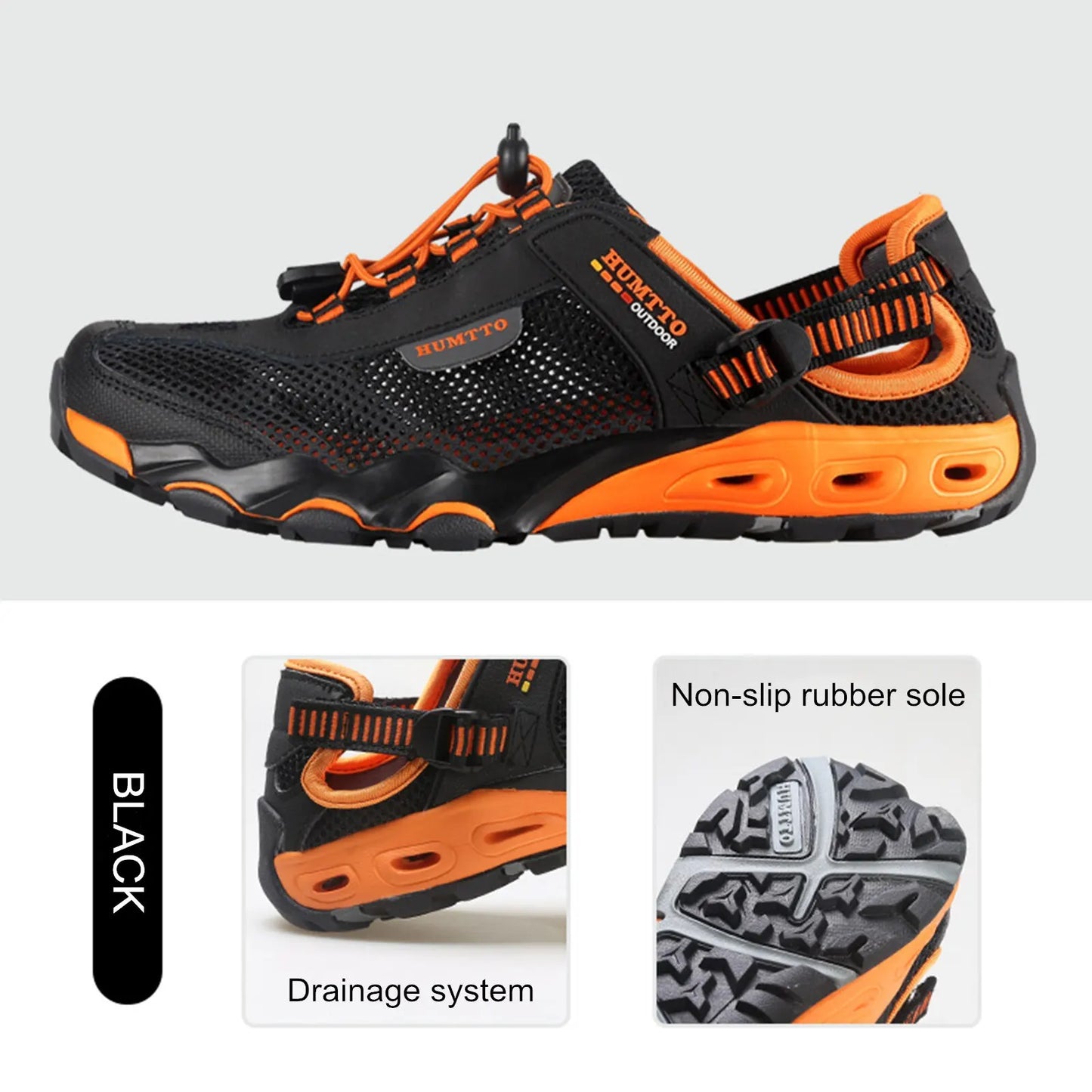 HUMTTO Summer Wading Hiking Shoes for Men Outdoor Men Sneakers Breathable Quick Drying Sports Trekking Beach Barefoot Men's Shoes