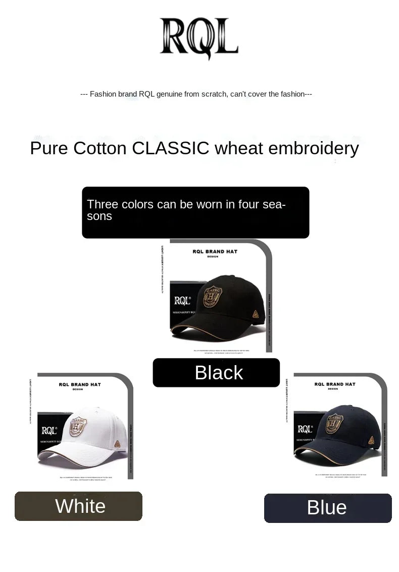 Men's Hat Baseball Cap for Men New Fashion Luxury Brand Embroidery Chinese Style Big Size Cotton Trucker Hat HipHop For 4seasons
