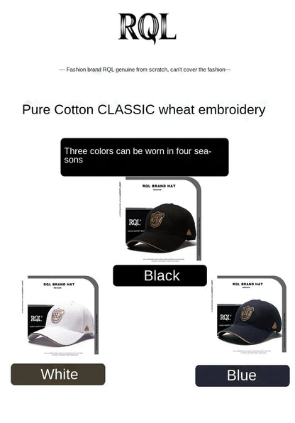 Men's Hat Baseball Cap for Men New Fashion Luxury Brand Embroidery Chinese Style Big Size Cotton Trucker Hat HipHop For 4seasons